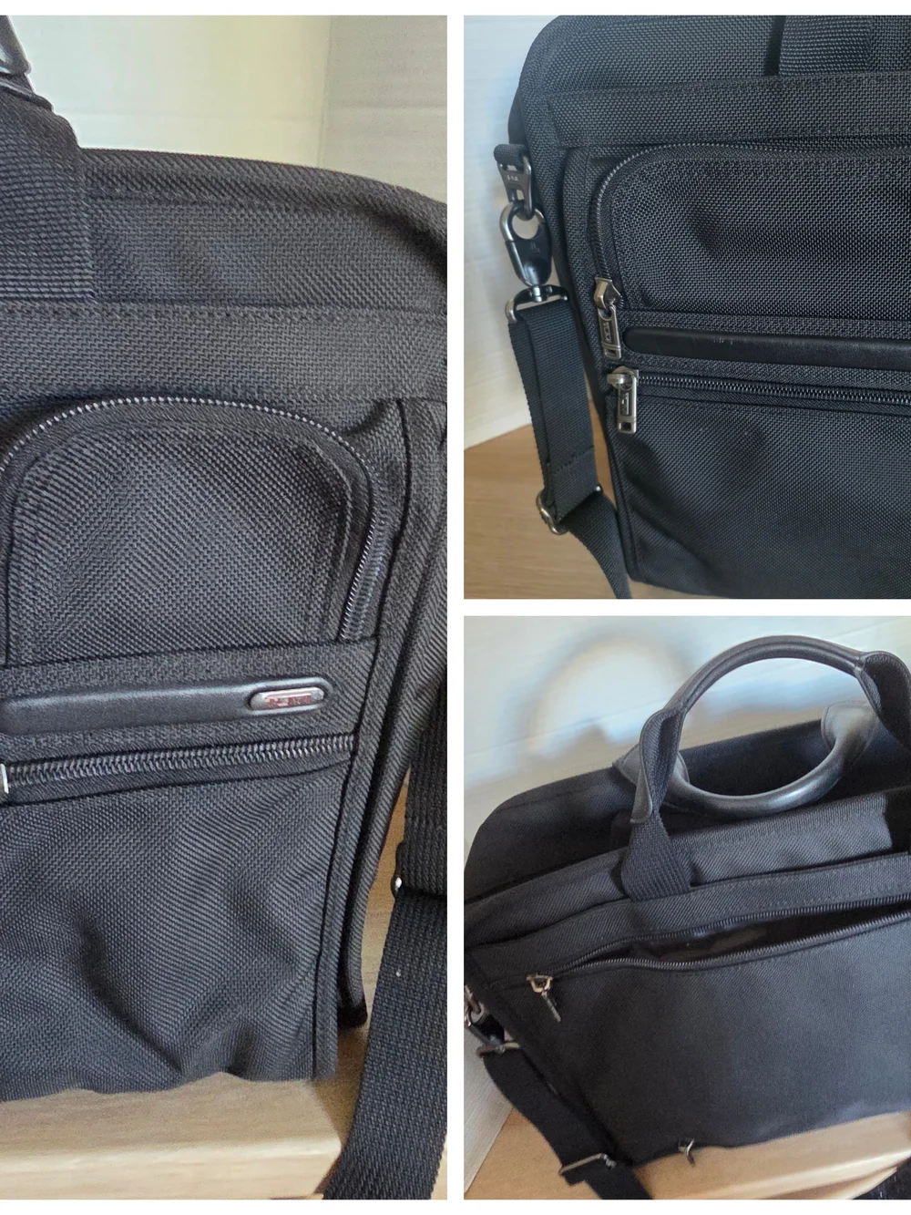 TUMI Men's Business & Travel Black Breifcase -26150D4.